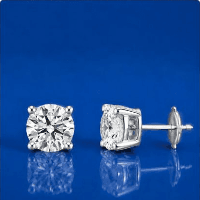 Diamond stud earrings