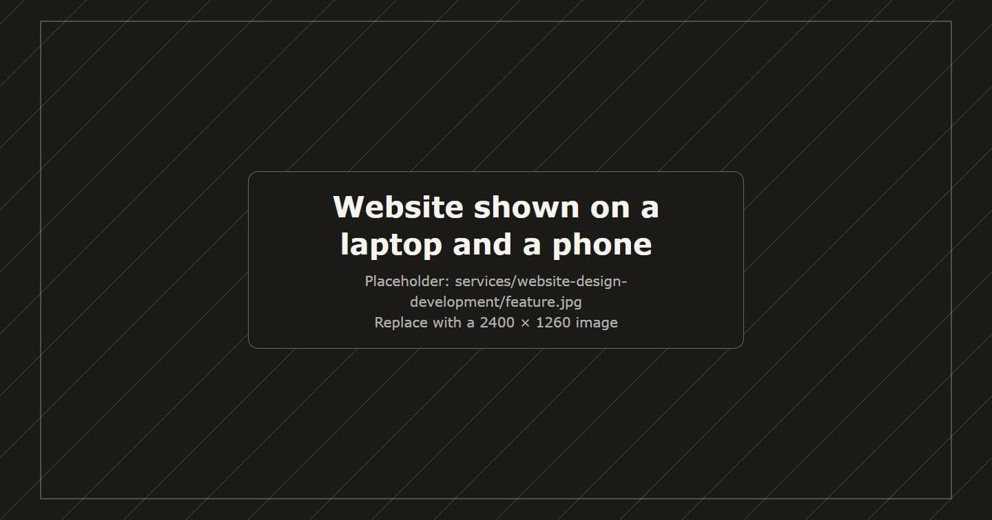 Website shown on a laptop and a phone