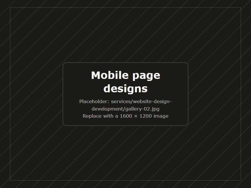 Mobile page designs