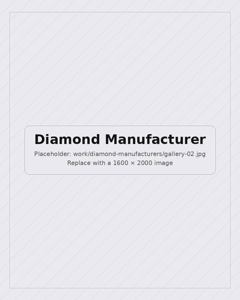 Diamond manufacturer: detail view