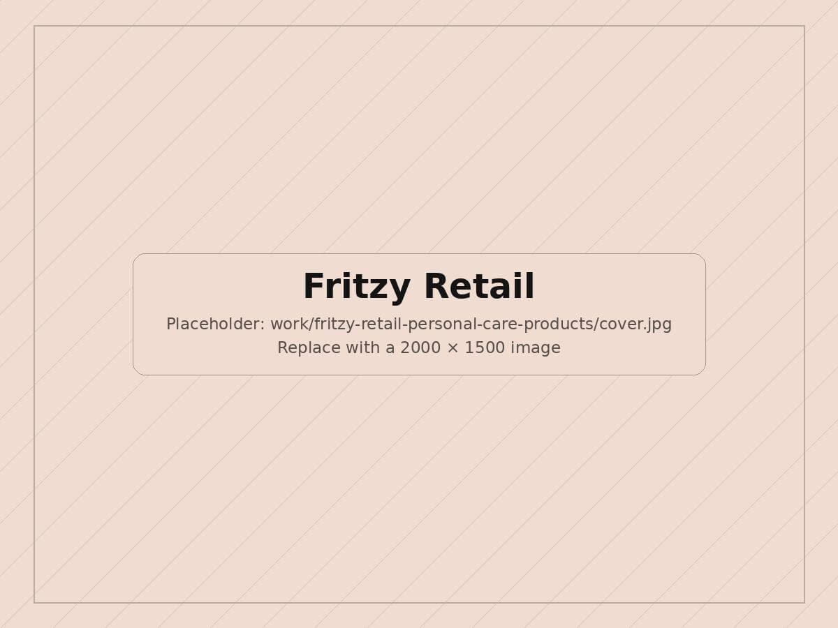Fritzy Retail personal care website design