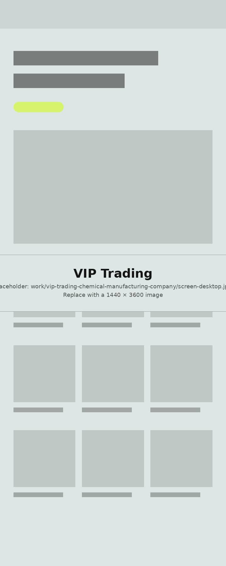 VIP Trading website, full page